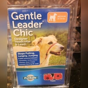 New Gentle Leader Chic Headcollar & Leash Size Medium 25-60lbs